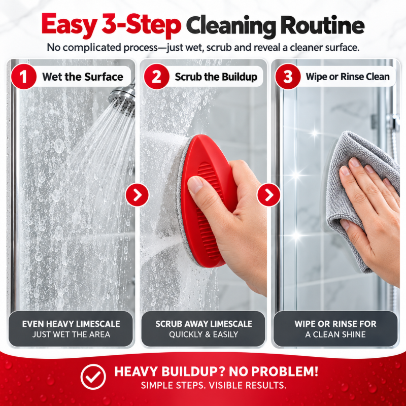 Limescale Remover Bathroom Cleaning Brush