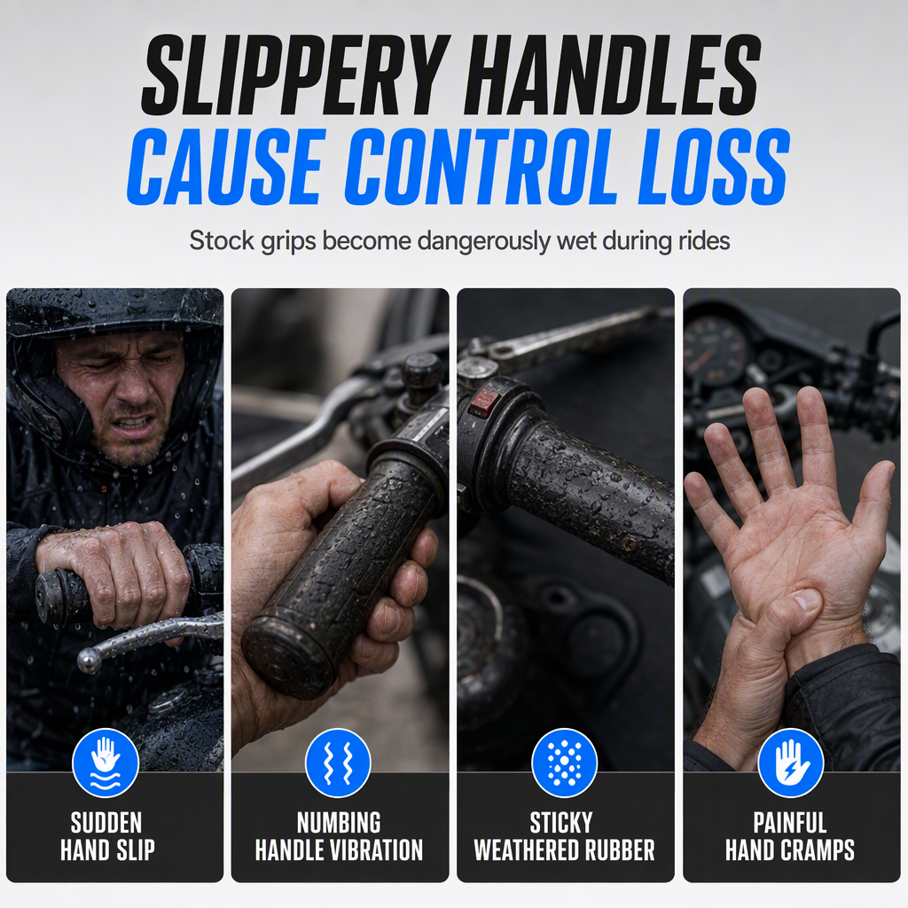 Universal Non-Slip Silicone Handlebar Grips