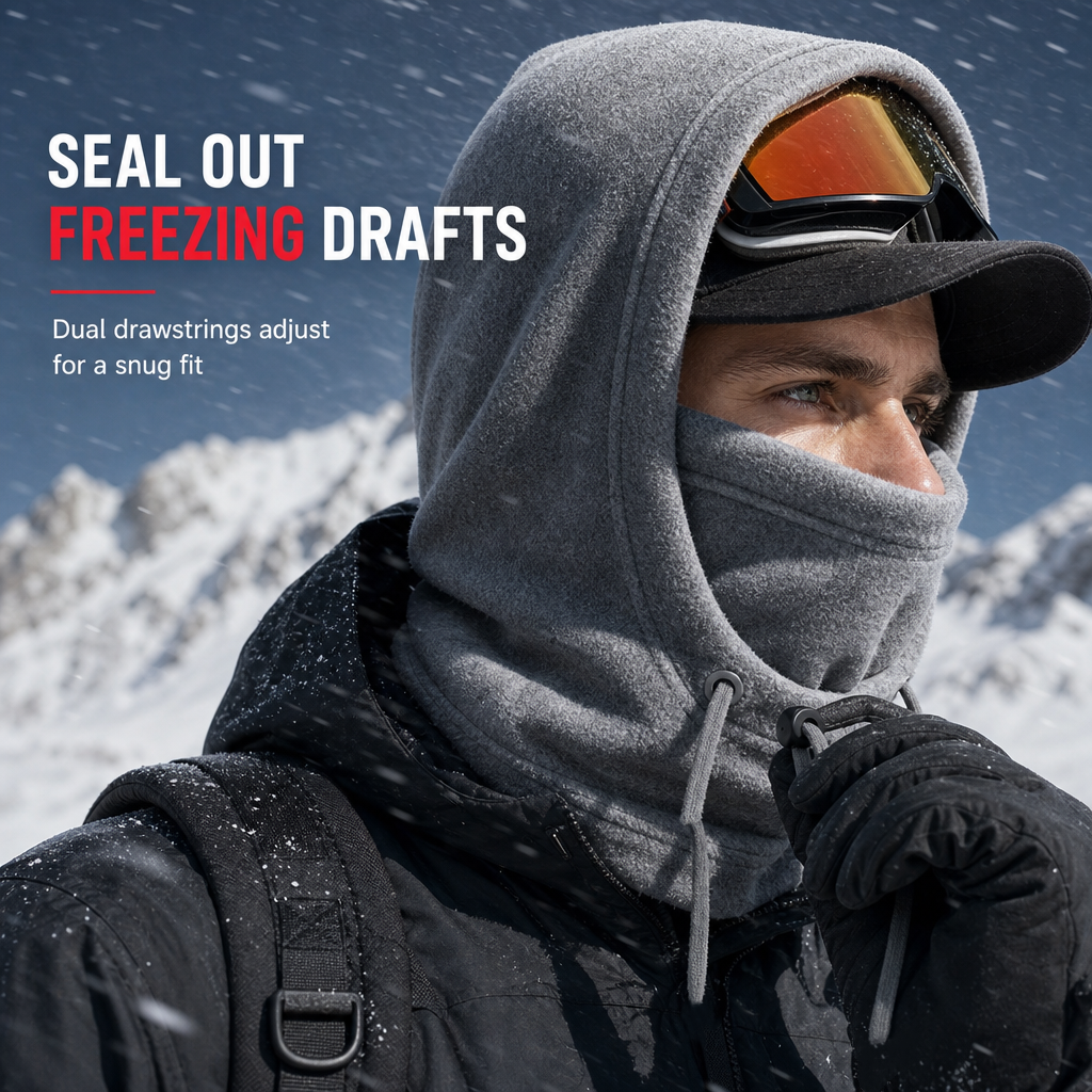 ⏳Time-Limited Special⏰🧣❄️ 3-in-1 Winter Balaclava – windproof fleece covers head, neck, face & ears. Adjustable fit for skiing, cycling & cold weather! 🛡️💪