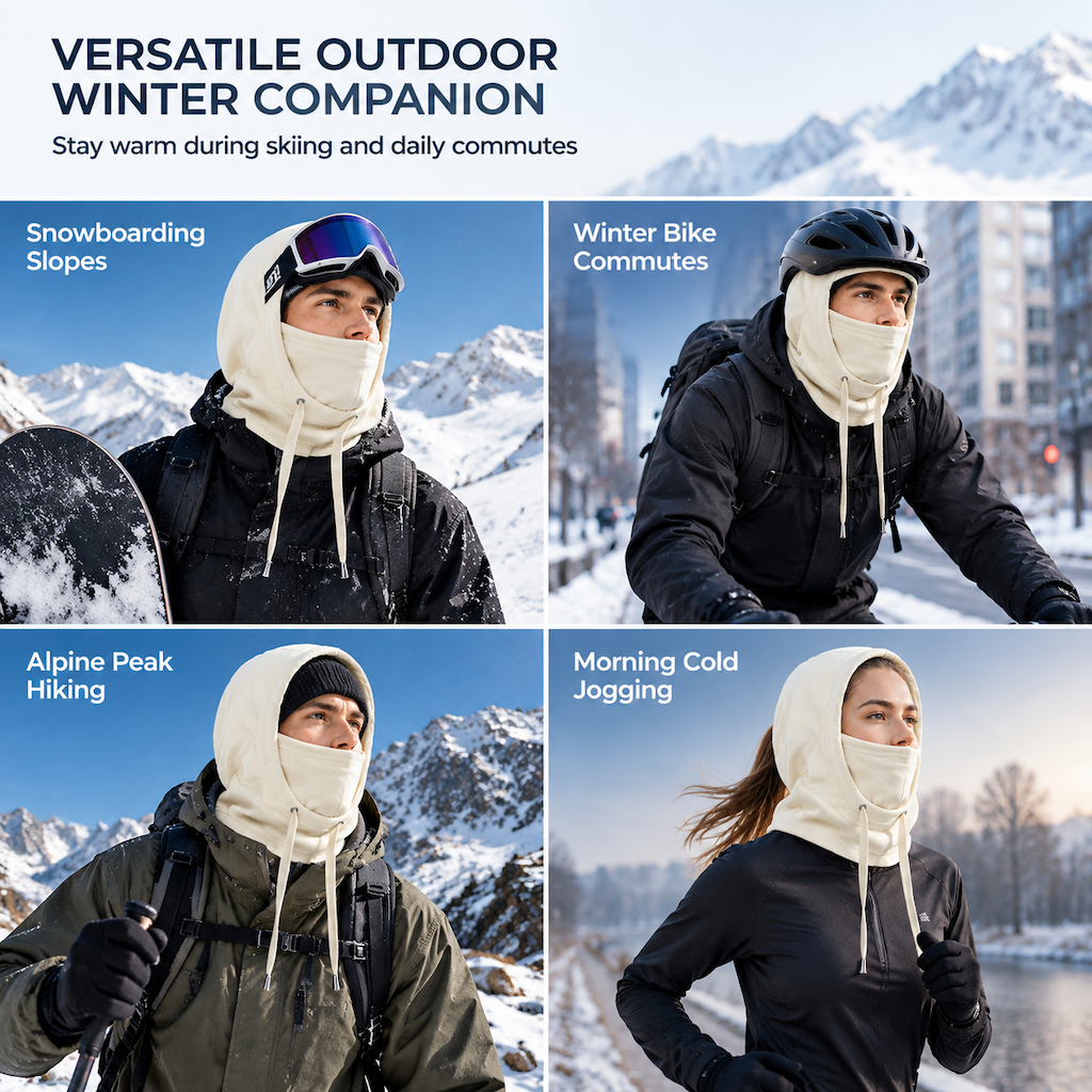 ⏳Time-Limited Special⏰🧣❄️ 3-in-1 Winter Balaclava – windproof fleece covers head, neck, face & ears. Adjustable fit for skiing, cycling & cold weather! 🛡️💪