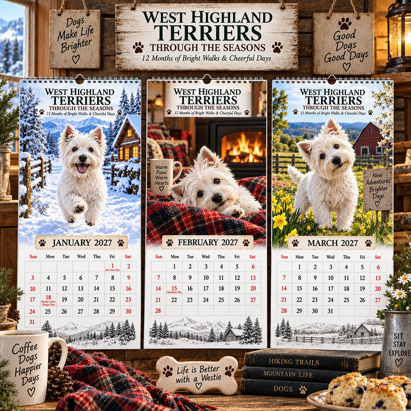 🐾 West Highland Terrier Wall Calendar