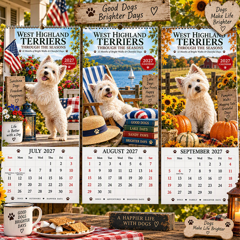 🐾 West Highland Terrier Wall Calendar