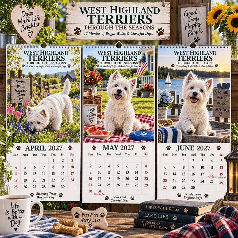 🐾 West Highland Terrier Wall Calendar