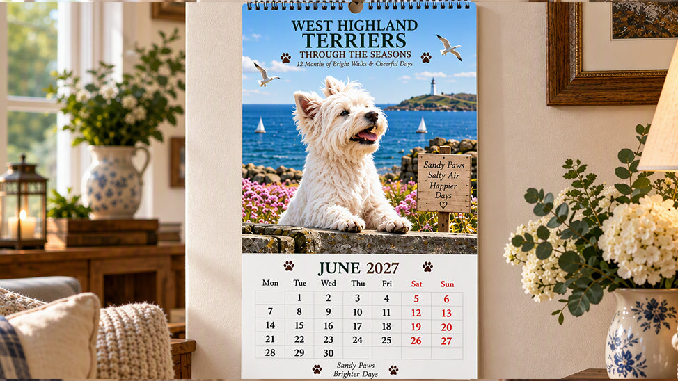 🐾 West Highland Terrier Wall Calendar