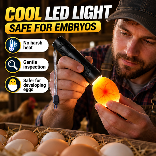 Rechargeable LED Egg Candler for Chicken and Quail Eggs