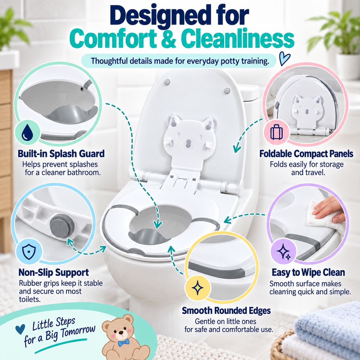 Foldable Kids Potty Training Toilet Seat