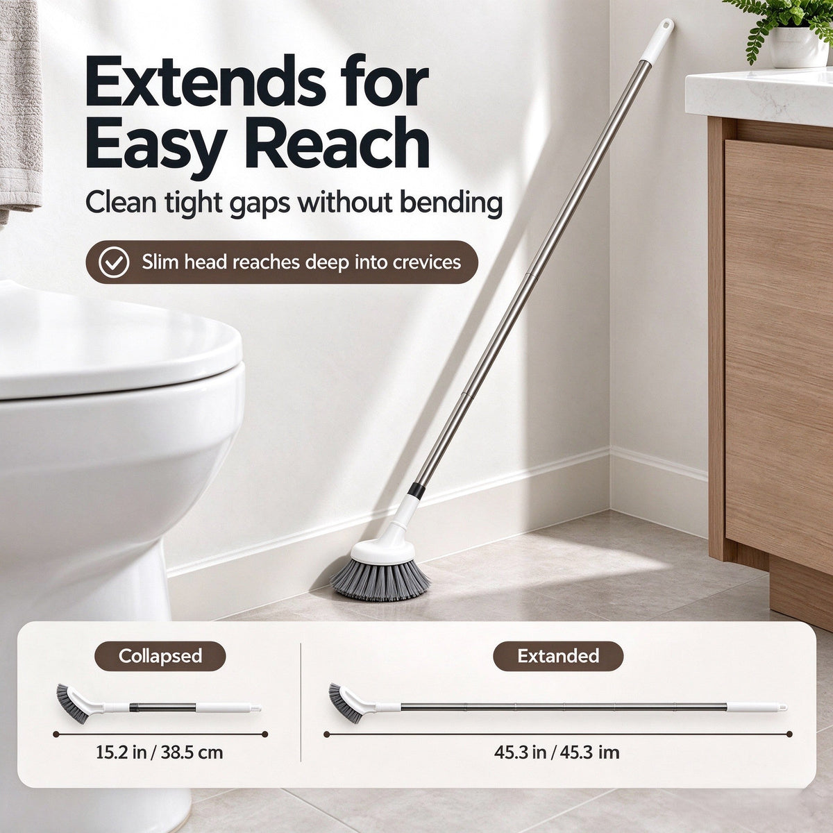 📢 50% OFF NOW! ⏰Telescopic Cleaning Brush | Scrub Brush for Hard-to-Reach Corners🚽