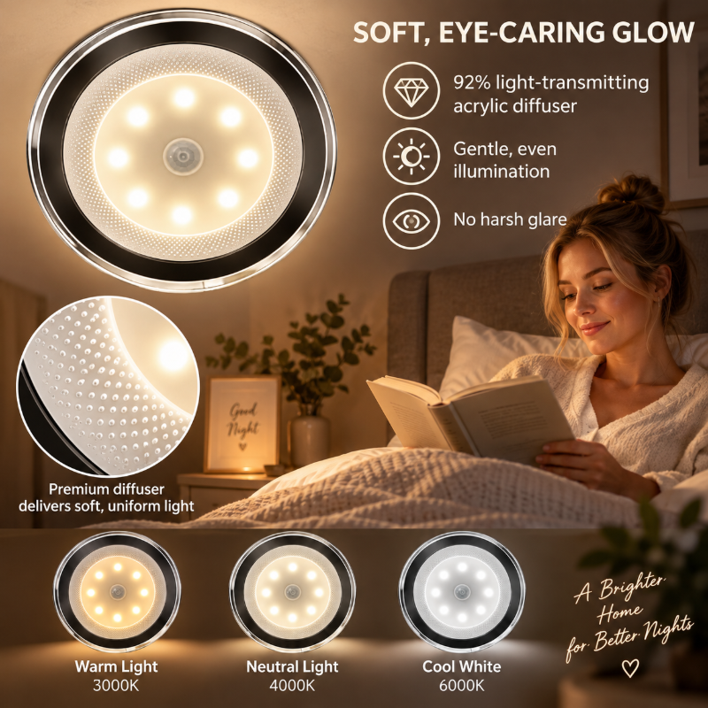 🎁LED Motion Sensor Magnetic Night Light.One charge provides three months of standby battery life.