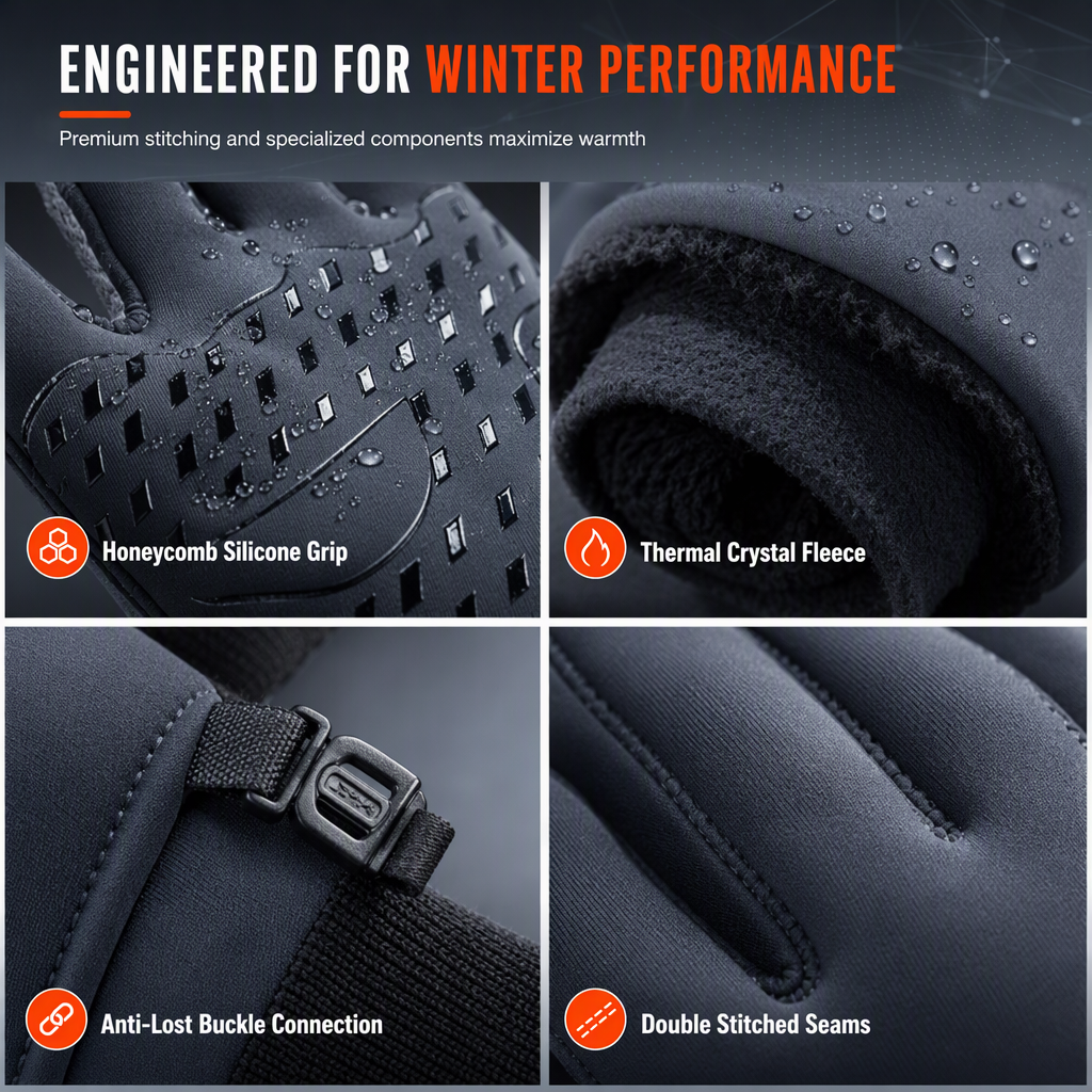 Winter Waterproof Cycling Gloves for Men and Women