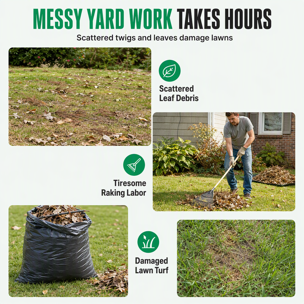 Garden Leaf Collection Mat with Center Hole