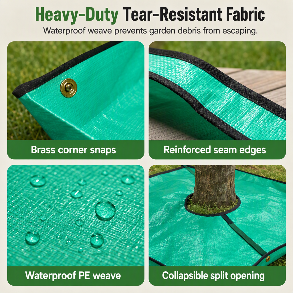 Garden Leaf Collection Mat with Center Hole