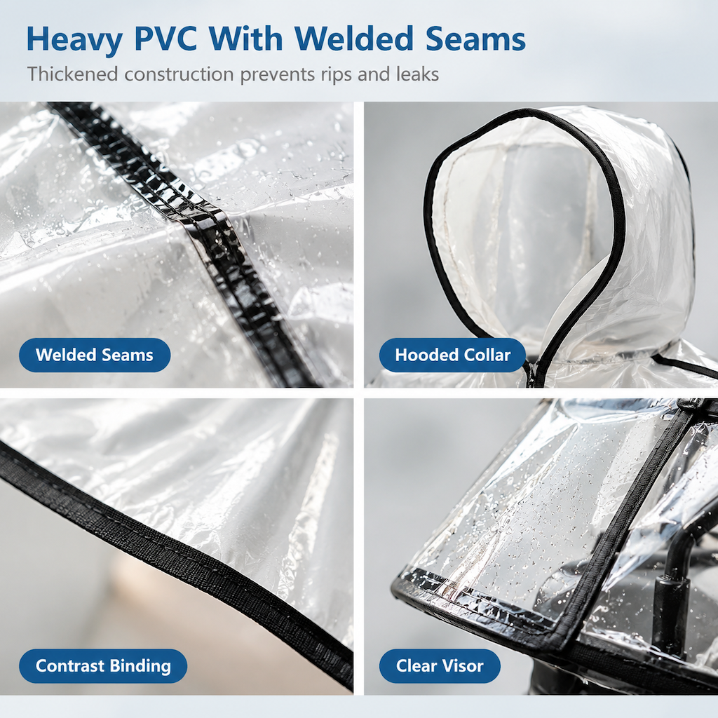 🌧️Thickened Extra Large Waterproof PVC Cover and Poncho for Senior Mobility Scooters and Four Wheel Electric Vehicles