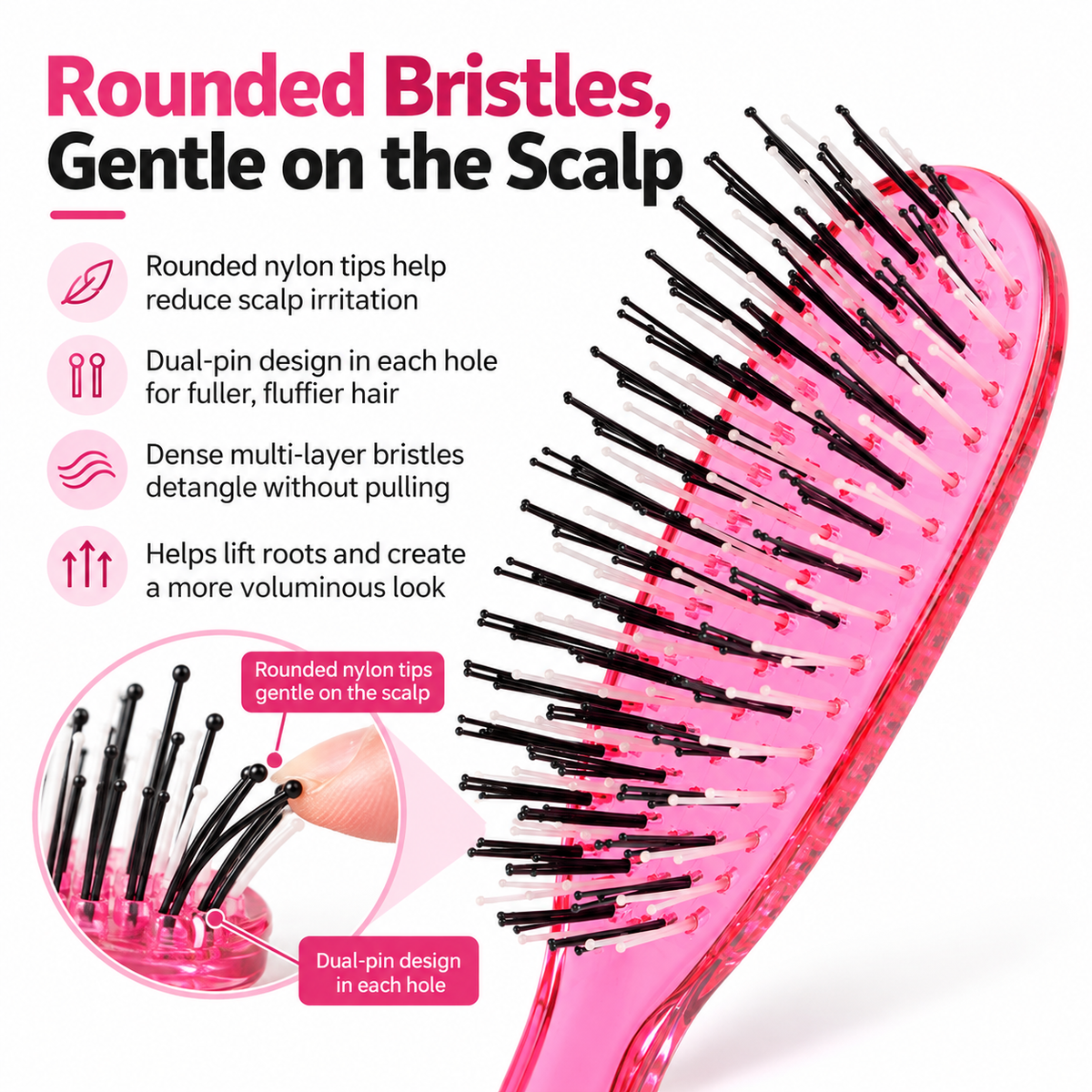 ⏳Time-Limited Special⏰Detangle Knots Instantly! Gentle Portable Scalp Massage Hairbrush