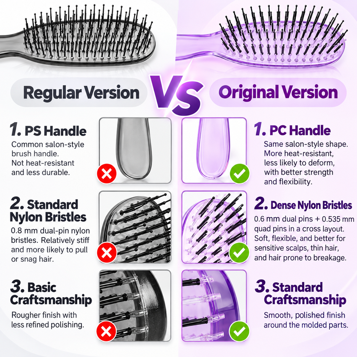 ⏳Time-Limited Special⏰Detangle Knots Instantly! Gentle Portable Scalp Massage Hairbrush