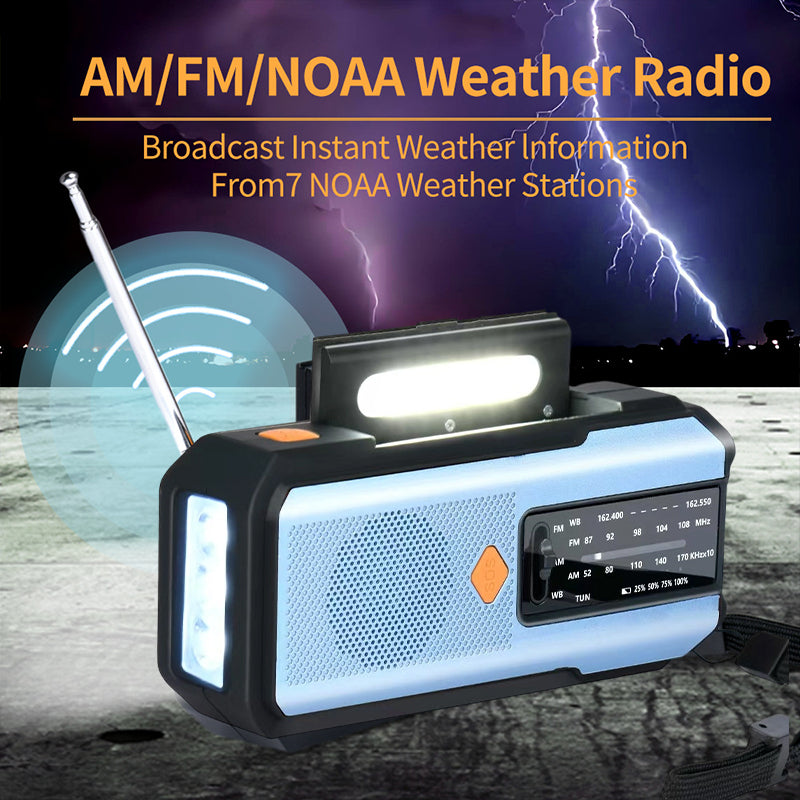 Solar Hand-Crank Emergency Weather Radio