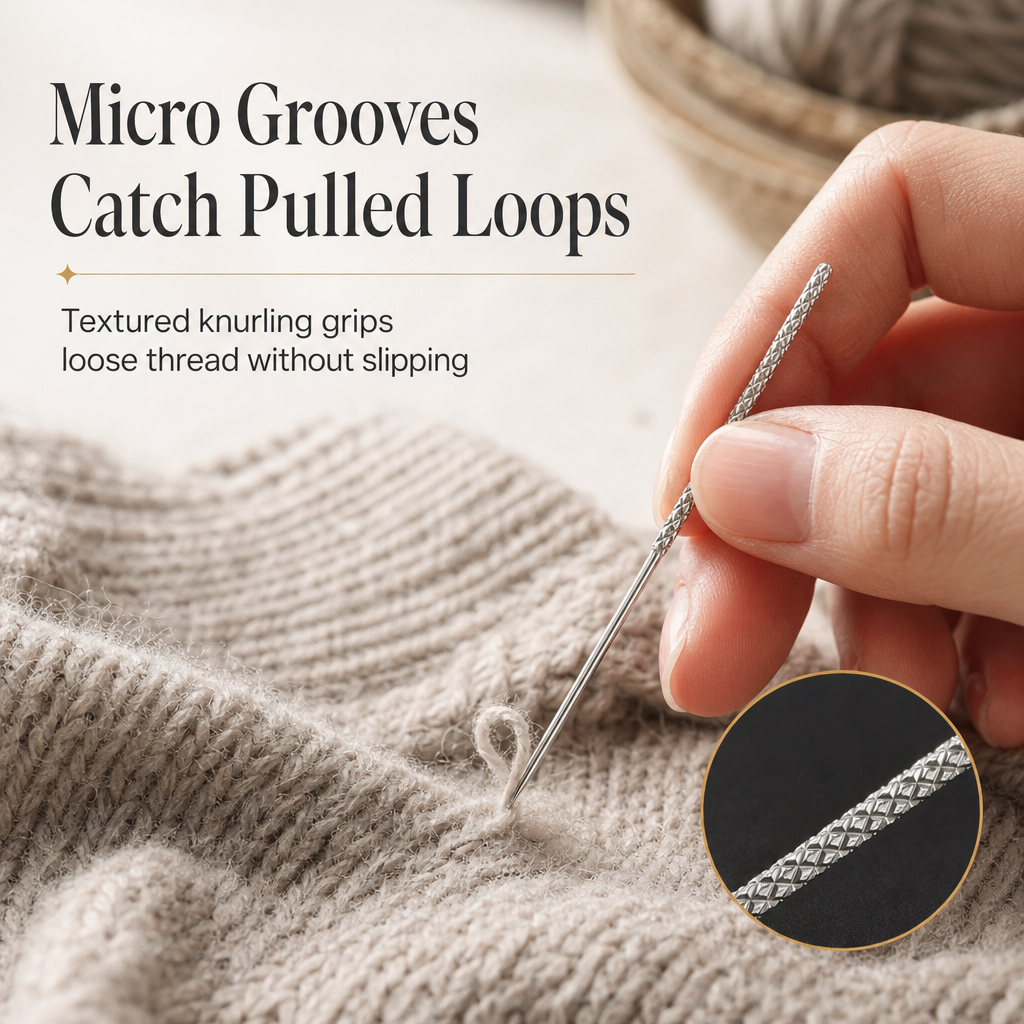 🎉 Limited-Time Offer! 🧵 25PCS Knurled Head Sewing Needles – Fix Pulled Loops & Hemming ✨