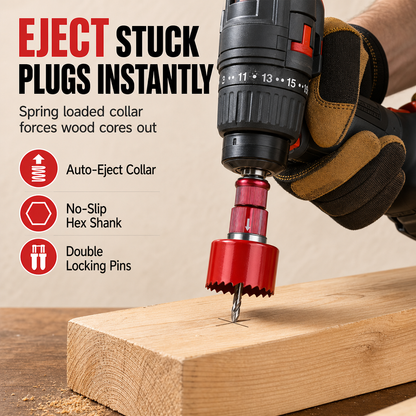 ⚙️ Quick-Release Hole Saw Arbor – Core Ejection Mandrel for Faster, Tidier Hole Saw Changes 🔧