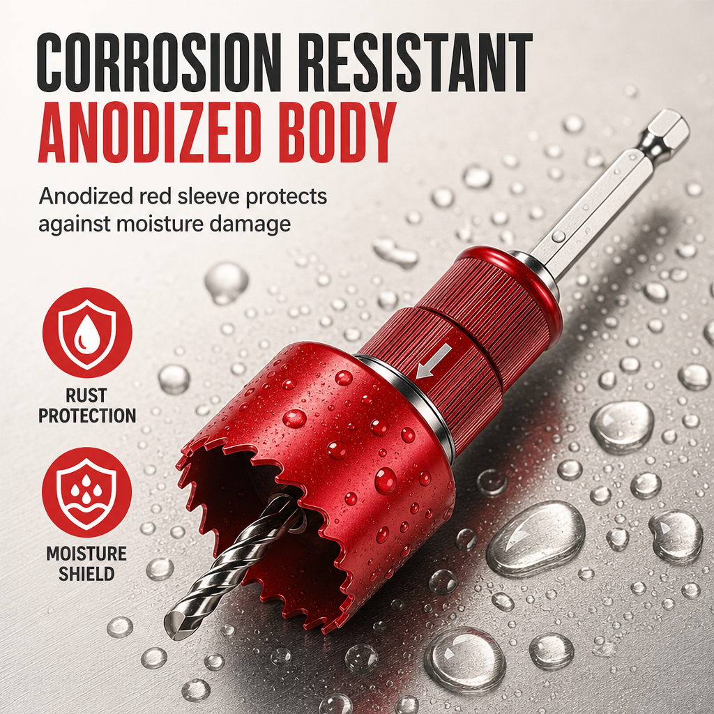 ⚙️ Quick-Release Hole Saw Arbor – Core Ejection Mandrel for Faster, Tidier Hole Saw Changes 🔧