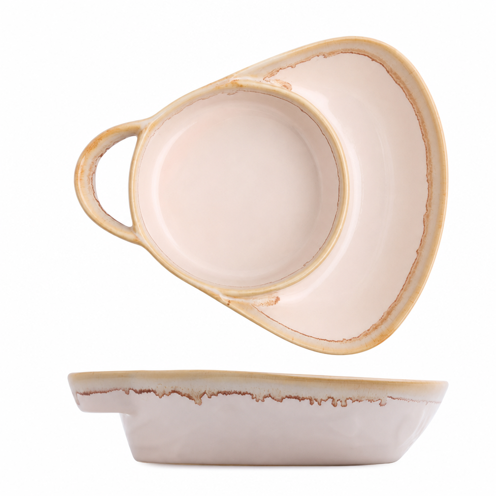 🍲🫳Retro-Embossed Ceramic Divided Baking Dish |Thick Premium Clay, Oven-, Microwave-, and Dishwasher-Safe🧀