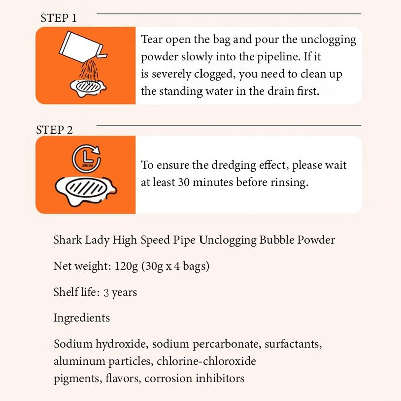 📢📢 50% OFF🧼Multi-Use Powerful Anti-Clog Drain Cleaner Powder