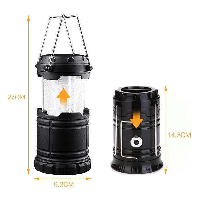 ⏰50% OFF NOW🏕️🔥3-in-1 Retractable Camping Lantern✨White Light & Flicker Flame & Flashlight, Solar & USB Charging for Outdoor, Emergency，Hiking, Fishing & Tent Use