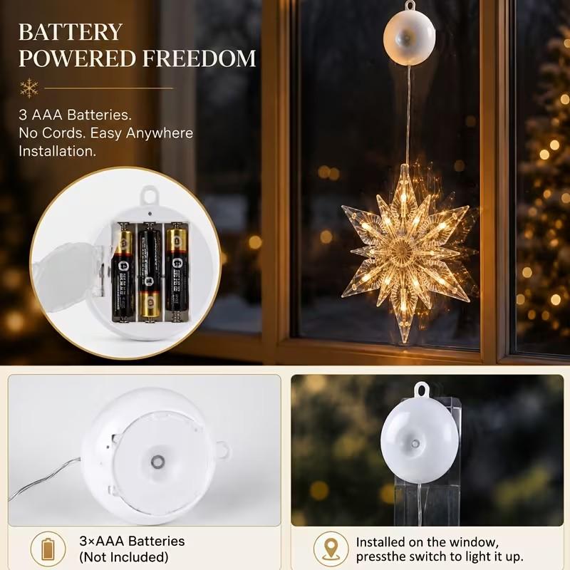 🎄 50% OFF! ✨ DIY Christmas Suction Window Lights – No drill, battery & reusable ✨