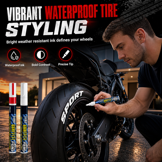 🥳Last Day🎉Tire Letter Paint Pen – Permanent-Style DIY Tire Lettering Marker, Waterproof, UV-Resistant & Heat-Resistant for Cars & Motorcycles🔥