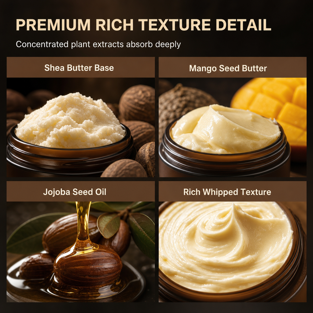 🥳2026 HOT SALE🥳💞50K+ SOLD! 🧴💪 50% OFF! Men's Daily Moisturizing Body Butter – shea butter & jojoba oil deeply hydrate dry skin, non-greasy & fast-absorbing. Soft, smooth skin all day! 🛡️✅