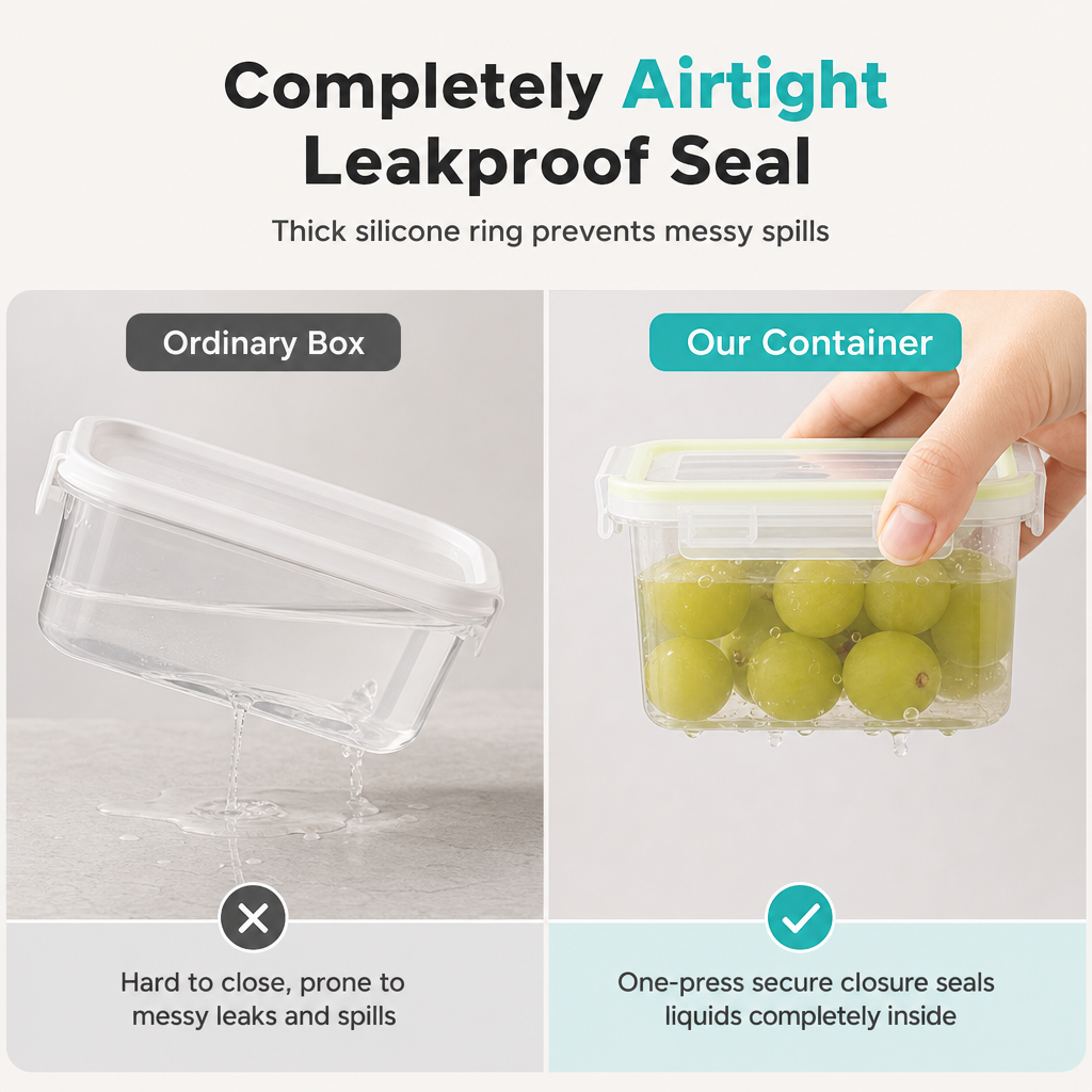Food Storage Container with Airtight Lid