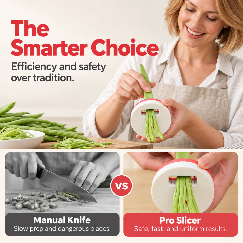 Multi-Functional Manual Bean Slicer & Vegetable Shredder