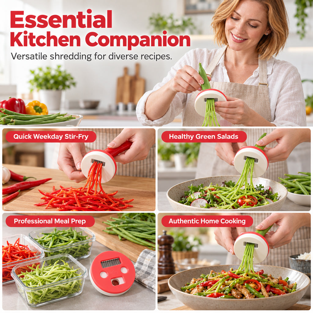 Multi-Functional Manual Bean Slicer & Vegetable Shredder