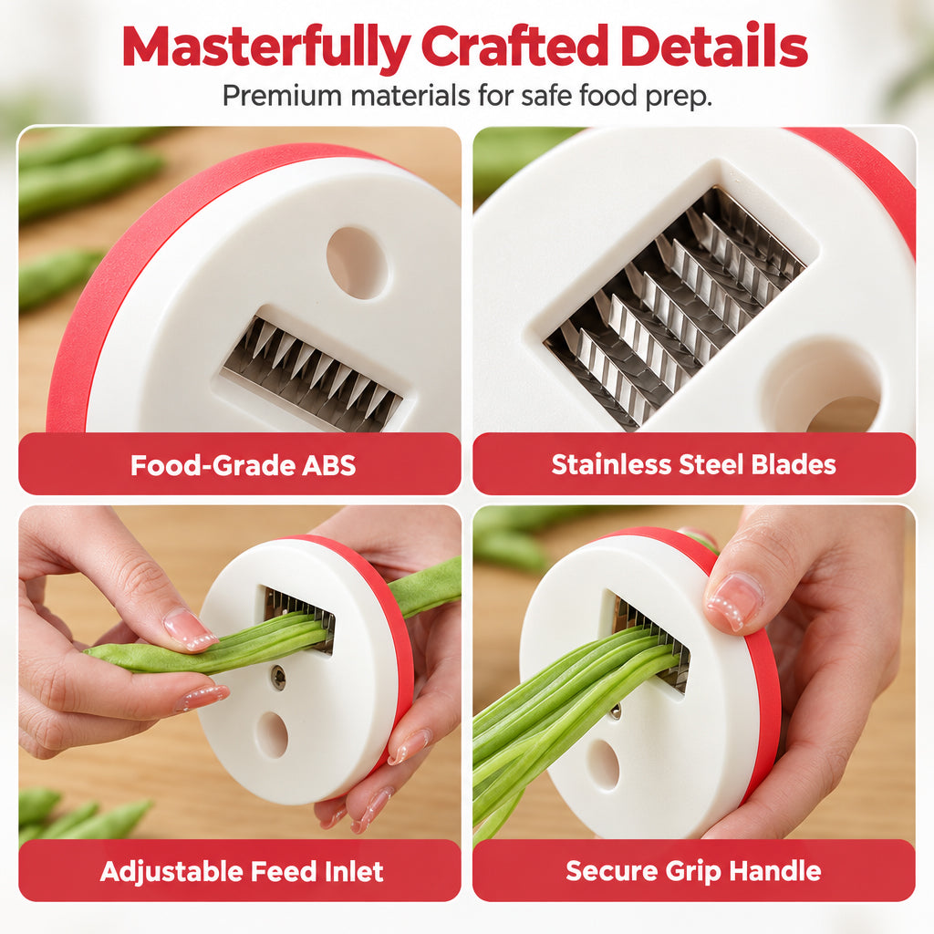 Multi-Functional Manual Bean Slicer & Vegetable Shredder