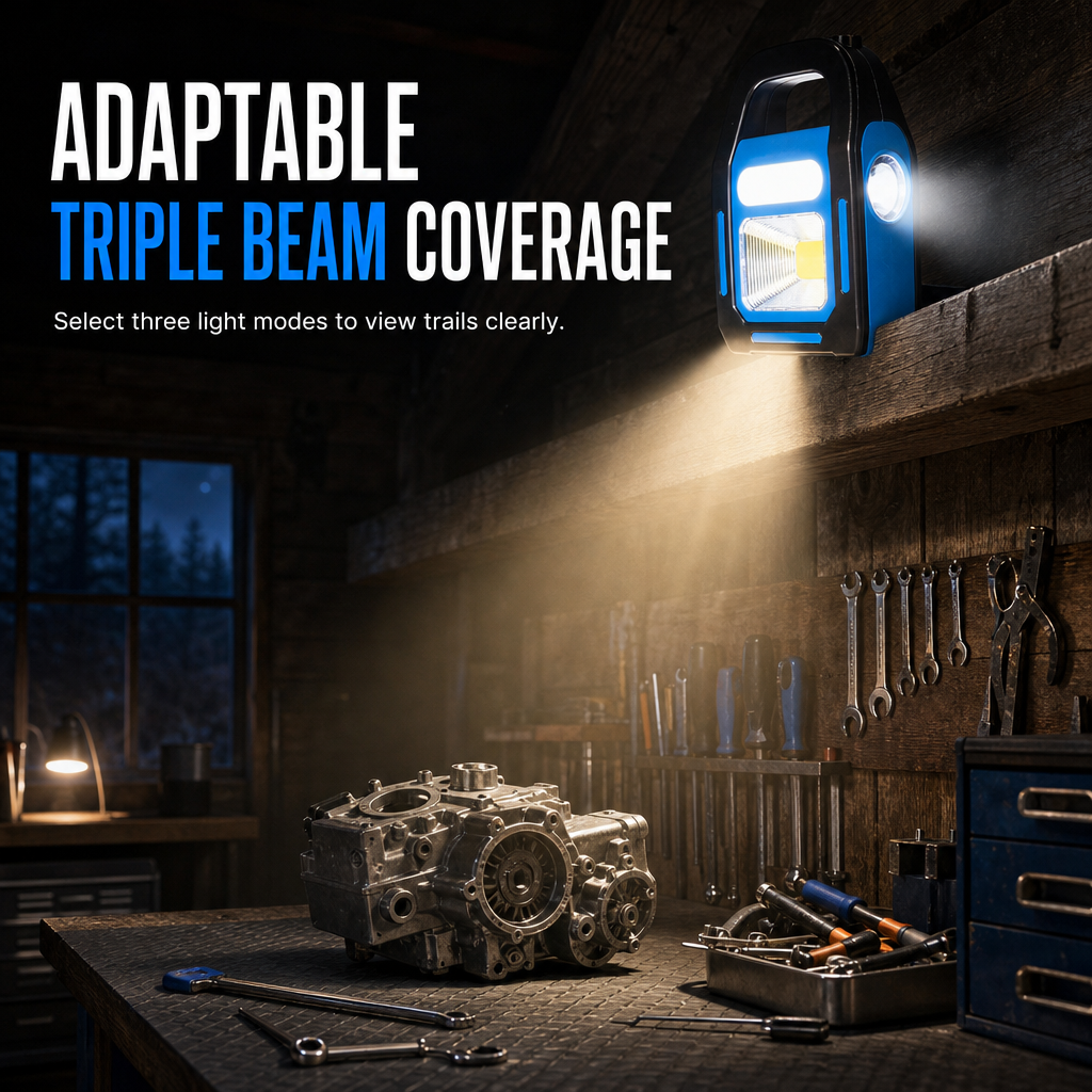 ✨50K+ SOLD – LIMITED TIME OFFER✨3-in-1 Solar COB LED Work Light – front, auxiliary & side lights, solar/USB charging, IP44 waterproof