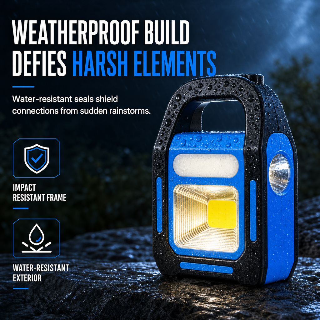 ✨50K+ SOLD – LIMITED TIME OFFER✨3-in-1 Solar COB LED Work Light – front, auxiliary & side lights, solar/USB charging, IP44 waterproof