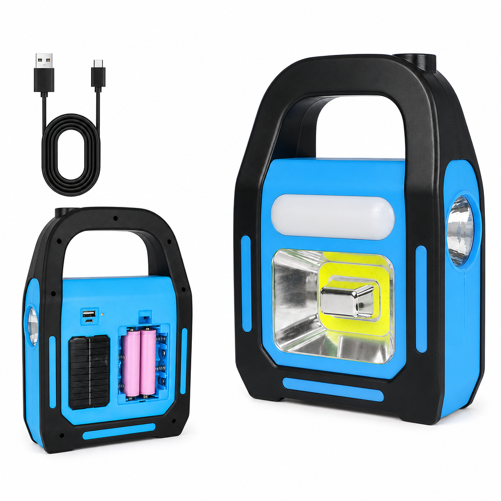 ✨50K+ SOLD – LIMITED TIME OFFER✨3-in-1 Solar COB LED Work Light – front, auxiliary & side lights, solar/USB charging, IP44 waterproof