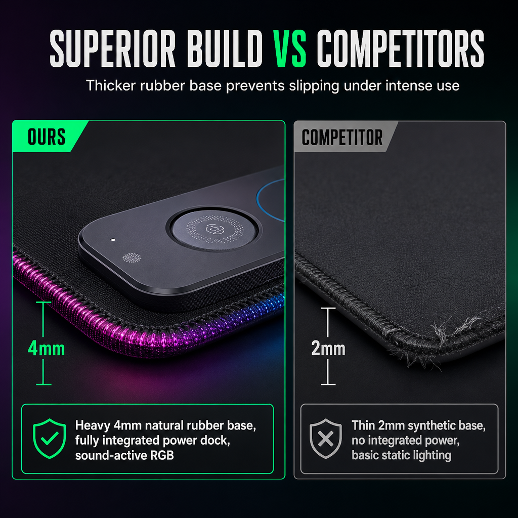 🔥50% OFF!!📢Essentials for Men!!👨🖥️ Large RGB Gaming Mouse Pad – 3-in-1 Wireless, Dirt-Resistant & 800×300×4mm ✨