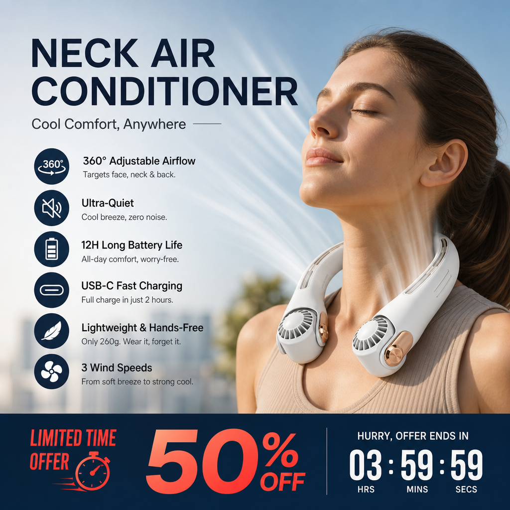 Limited time 50 off neck air conditioner fan