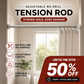 🧥50% OFF NOW! Adjustable No‑Drill Tension Rod, 70‑100cm Spring Tension Clothes Hanging Rod, No‑Damage Non‑Slip Closet Curtain Rod, Max 15KG Load for Wardrobe, Bathroom