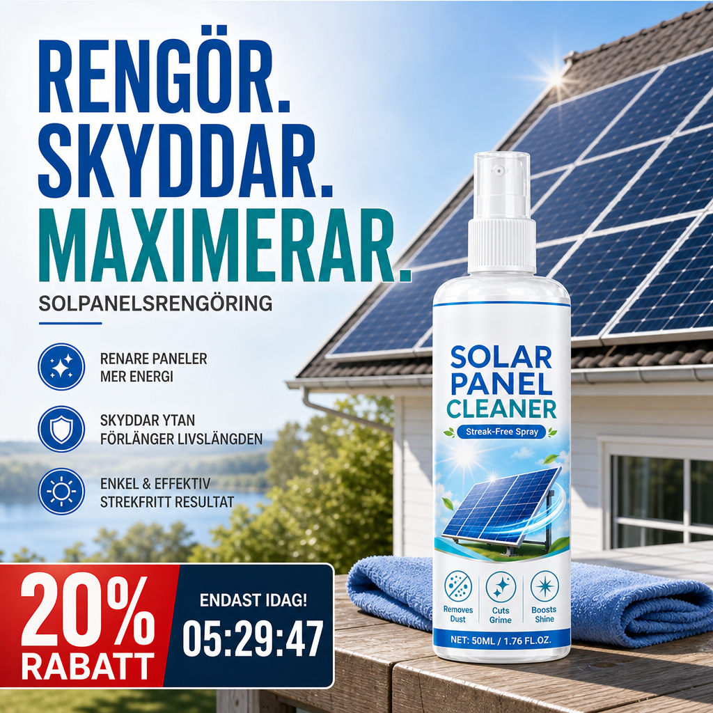🛒 50% OFF NOW! ☀️ Advanced solar panel cleaning spray – Effectively removes dirt & improves energy output – Easy-to-use outdoor product 💧