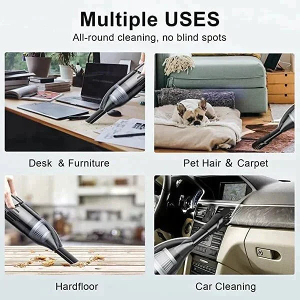 8000Pa 15000Pa Handheld Vacuum Cleaner, Cordless Handheld Hoover Lightweight, Car Vacuum Cleaner Portable, Compact Powerful , Hand Hoover for Car Home Office Desk Vacuum Cleaner Pulling Car vaccum heavy duty