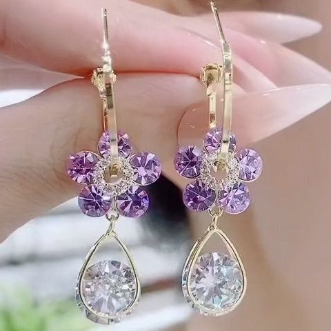 🎁Hot Sale 49% OFF⏳Flower Droplet Crystal Earring