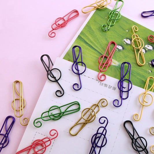 🔥Buy 50 Free 50🔥Music Multicoloured Metal Paper Clips