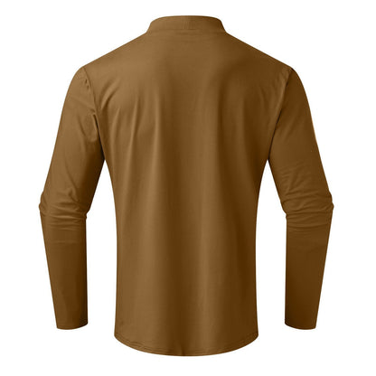 🎁Clearance Sale 49% OFF⏳Mens High Neck Slim Fit Long Sleeve T-shirt