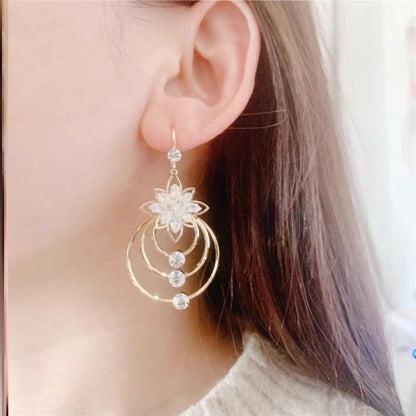 🎁New Year Sale 49% OFF⏳Geometric Multi-Layered Round Flower Earrings