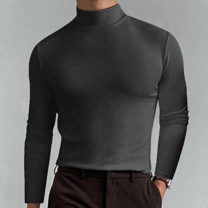 🎁Clearance Sale 49% OFF⏳Mens High Neck Slim Fit Long Sleeve T-shirt