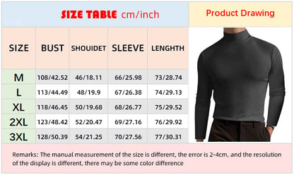 🎁Clearance Sale 49% OFF⏳Mens High Neck Slim Fit Long Sleeve T-shirt