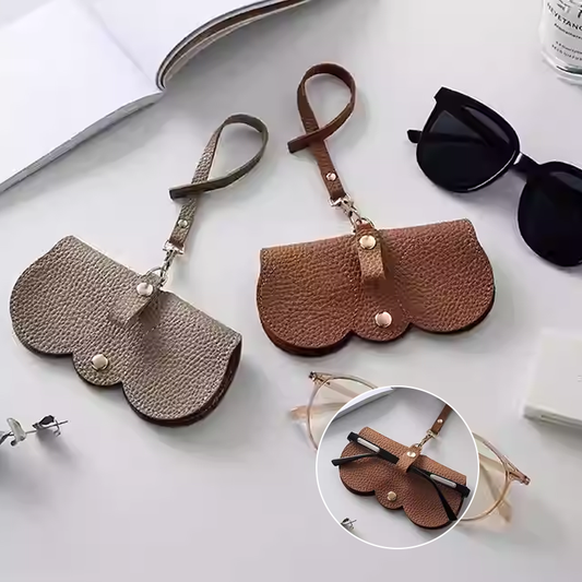 😎Soft Leather Sunglasses Bag - newbeew