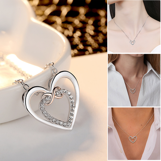 🎁New Year Sale 40% OFF⏳Stylish Double Heart Necklace