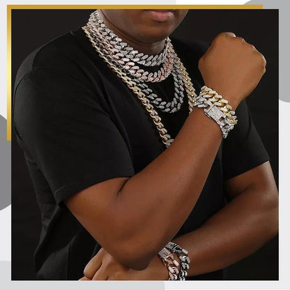 🎁New Year Sale 49% OFF⏳Cuban Rhinestone Jewelry