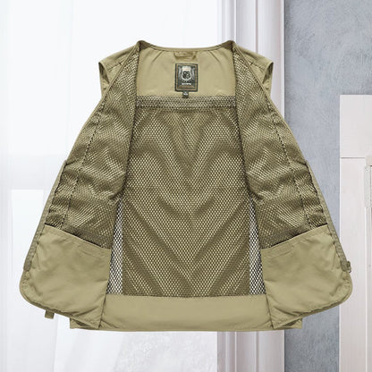 🎁Hot Sale 49% OFF⏳Breathable Mesh Zip Cargo Vest